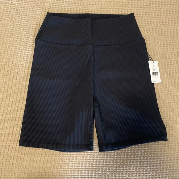 NWT Onia black ribbed biker shorts, Large - Picture 2 of 3